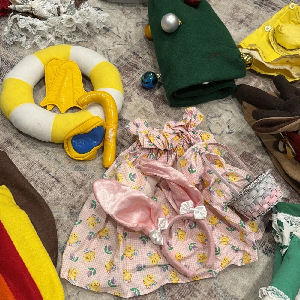 Porch Goose Outfit Lot 20+ With Accessories Holiday Summer Elvis Halloween